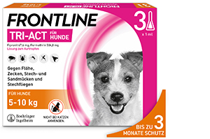 FRONTLINE Tri-Act šķīdums suņiem 5-10 kg, 3 gab