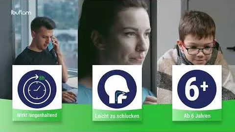 Video par Ibuflam® akut: 400 mg ibuprofēna pretsāpju tabletes, 20 tabletes