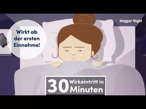 Video par Hoggar Night 25 mg doksilamīna miega tabletes, 10 gab
