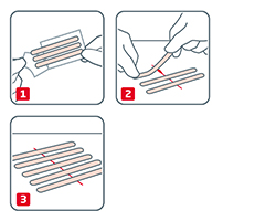 LEUKOPLAST Leukosan Strip sterils 6x38 mm/6x75 mm, 9 gab