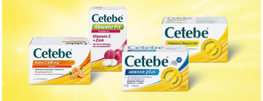 CETEBE C vitamīna 500 mg ilgstošās darbības kapsulas, 180 gab
