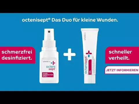 Video par Octenisept brūču dezinfekcijas aerosols ar smidzināšanas sūkni, 50 ml