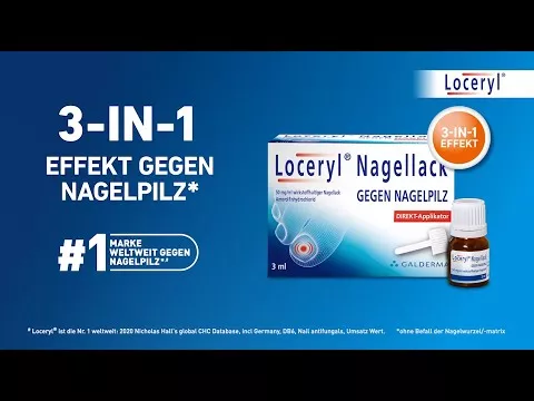 Video par Loceryl nagu laka pret nagu sēnīti DIREKT-aplikators, 3 ml