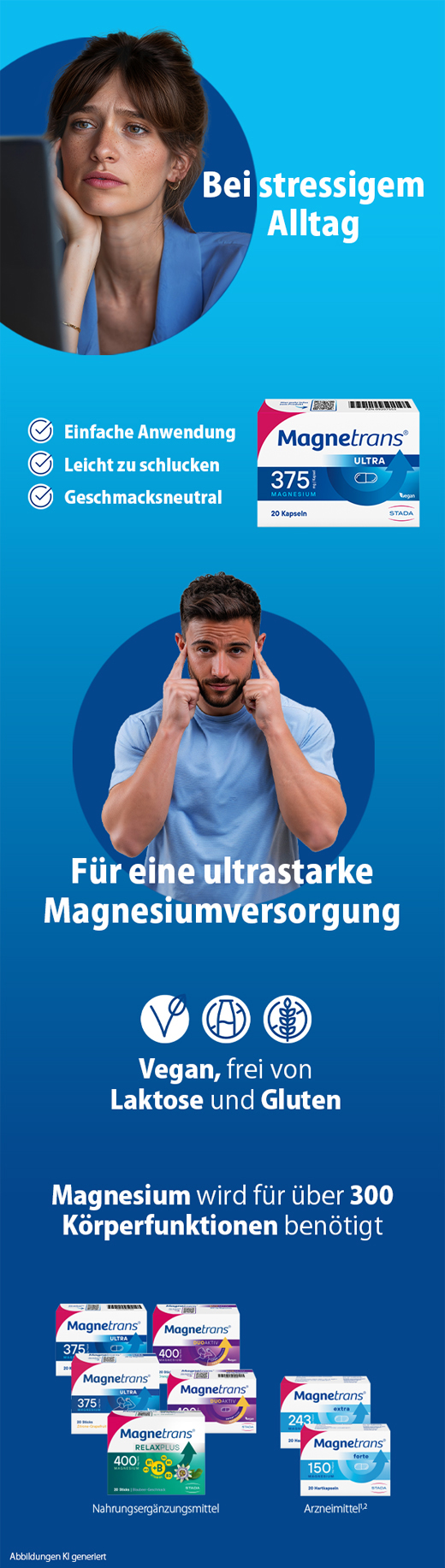 MAGNETRANS 375 mg ultra kapsulas, 50 gab