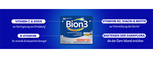 BION3 50+ Enerģijas tabletes, 30 kapsulas