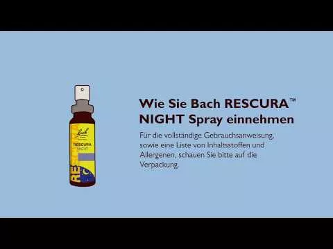 Video par Bach Flowers Original Rescura Night Spray ar spirtu, 20 ml