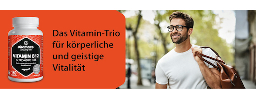 VITAMIN B12 1000 µg augstas devas +B9+B6 vegānu tabletes, 180 gab