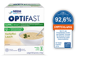OPTIFAST Zupas kartupeļu-poru pulveris, 8X55 g