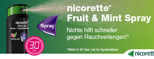 NICORETTE Augļi & Piparmētru aerosols 1 mg/smidzinātājs NFC, 1 gab