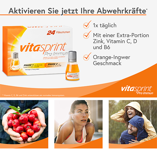 VITASPRINT Pro Immune dzeramās pudeles, 8 gab