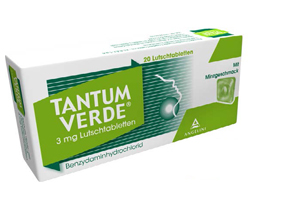TANTUM VERDE 3 mg pastilas ar piparmētru garšu, 20 gab