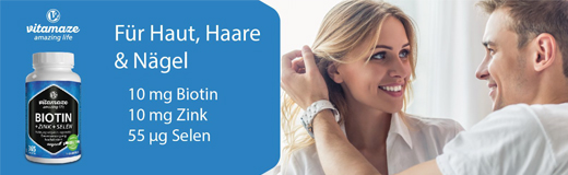 BIOTIN 10 mg lielas devas + cinka + selēna tabletes, 365 gab