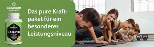 L-ARGININ HOCHDOSIERT 4500 mg kapsulas, 360 gab