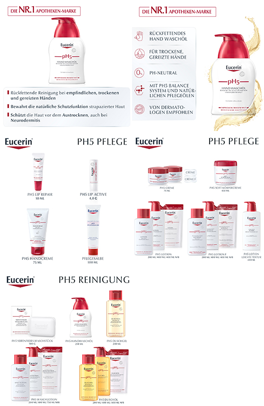 EUCERIN pH5 roku mazgāšanas eļļa jutīgai ādai, 250 ml