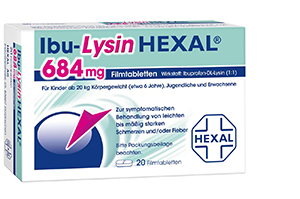 IBU-LYSINHEXAL Plēves apvalkotās tabletes, 10 gab