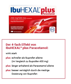 IBUHEXAL plus paracetamols 200 mg/500 mg apvalkotās tabletes, 10 gab