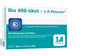 IBU 400 akut-1A Pharma apvalkotās tabletes, 50 gab