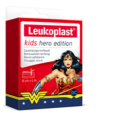 LEUKOPLAST plāksteri bērniem varonis Wonder Woman 6 cmx1m, 1 gab