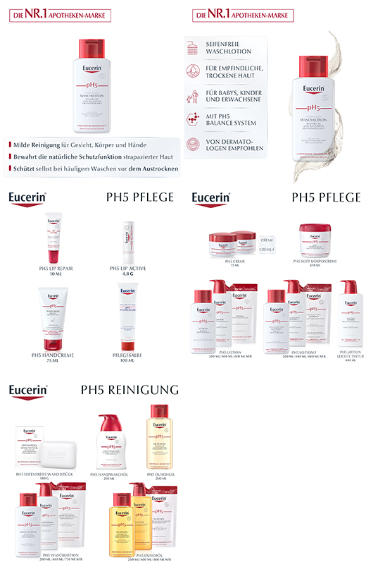 EUCERIN pH5 mazgāšanas losjons jutīgai ādai, 200 ml