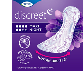 TENA LADY Diskrēti spilventiņi maxi night, 12 gab
