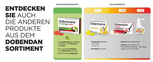DOBENSANA Zāļu ķiršu aromāts Vit.C & Cinka pastil., 16 gab