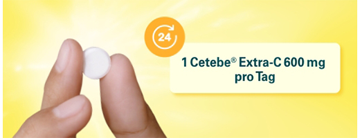 CETEBE Extra-C 600 mg košļājamās tabletes, 60 gab