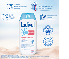 LADIVAL Sensitive Skin Plus Apres losjons, 200 ml