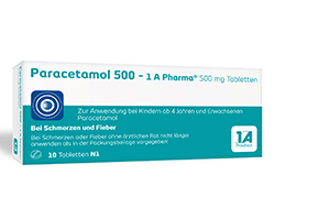 PARACETAMOL 500-1A Pharma tabletes, 10 gab