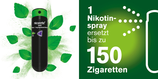 NICORETTE Piparmētru aerosols 1 mg/smidzinātājs NFC, 2 gab