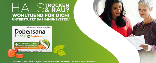 DOBENSANA Zāļu medus aromāts Vit. C & Cinka pastil., 36 gab