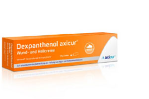 DEXPANTHENOL axicur brūču un brūču dzīšanas krēms 50 mg/g, 100 g