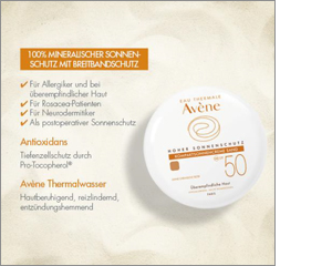 AVENE Kompakts saules krēms SPF 50 smilšu, 10 g