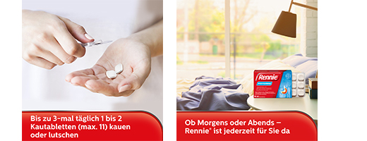 RENNIE Košļājamās tabletes, 96 gab