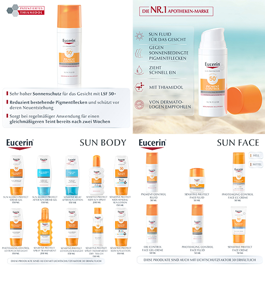 EUCERIN Sun Fluid Pigment Control LSF 50+, 50 ml
