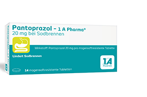 PANTOPRAZOL-1A Pharma 20mg pret grēmas msr.tab., 14 gab