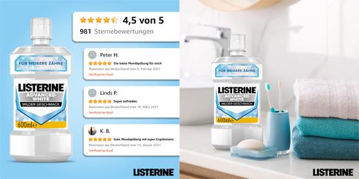 LISTERINE Advanced white Mundspülung, 600 ml