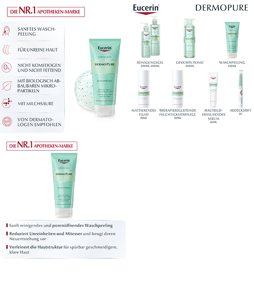 EUCERIN DermoPure mazgāšanas skrubis, 100 ml
