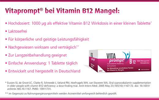 VITAPROMPT 1000 mikrogramu apvalkotās tabletes, 100 gab