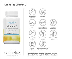 SANHELIOS D vitamīna 1000 I.U. tabletes, 365 gab