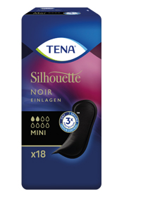 TENA SILHOUETTE Inkrustācijas mini noir, 18 gab