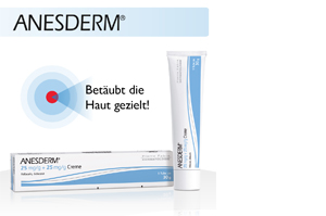 ANESDERM 25 mg/g + 25 mg/g krēma + 10 plāksteri, 5X5 g