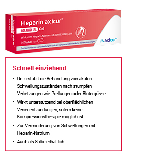 HEPARIN AXICUR 60 000 I.U. želeja, 100 g