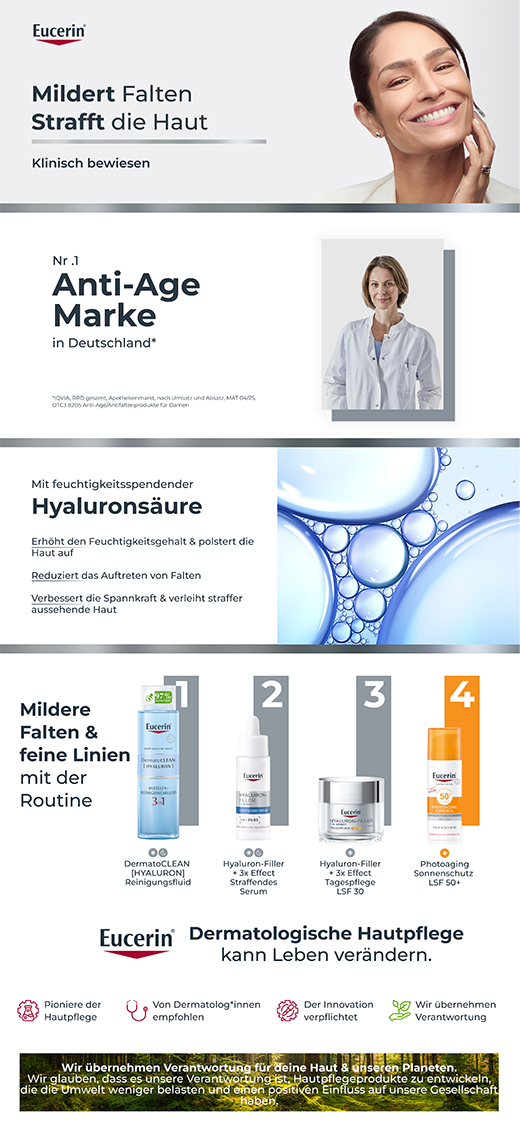 EUCERIN Anti-Age Hyaluron-Filler intensīvā maska, 1 gab