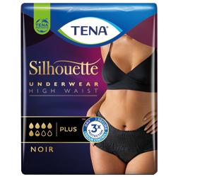 TENA SILHOUETTE plus M noir, 9 gab