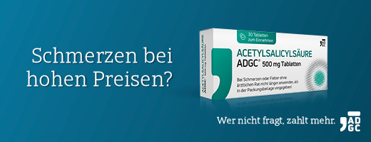 ACETYLSALICYLSÄURE ADGC 500 mg tabletes, 30 gab