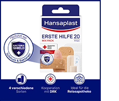 HANSAPLAST Pirmās palīdzības plāksteru maisījums, 20 gab