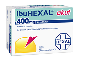 IBUHEXAL akūtas 400 apvalkotās tabletes, 50 gab