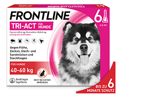 FRONTLINE Tri-Act šķīdums suņiem 40-60 kg, 6 gab