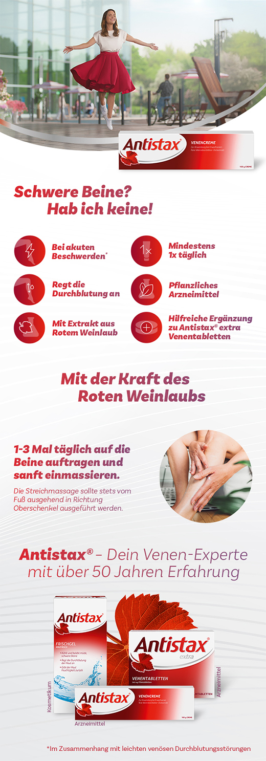 ANTISTAX Vēnu krēms, 100 g