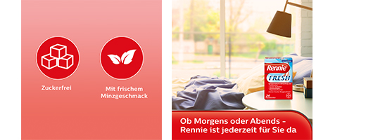 RENNIE FRESH Košļājamās tabletes, 24 gab